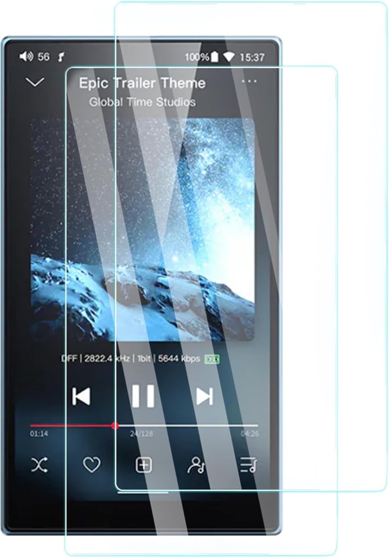 UYRUREL Screen Protector for FiiO JM21 Hi-Res Music Player, High-definition Scratch Resistant Film,HD Clear, Bubble Free with Easy Installation Kit, 2 Pack - Image 1